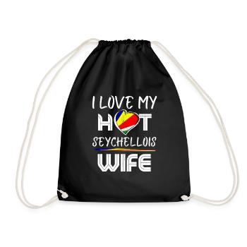 Funny I Love My Hot Seychellois Wife Husband - Turnbeutel - Schwarz - Vorne