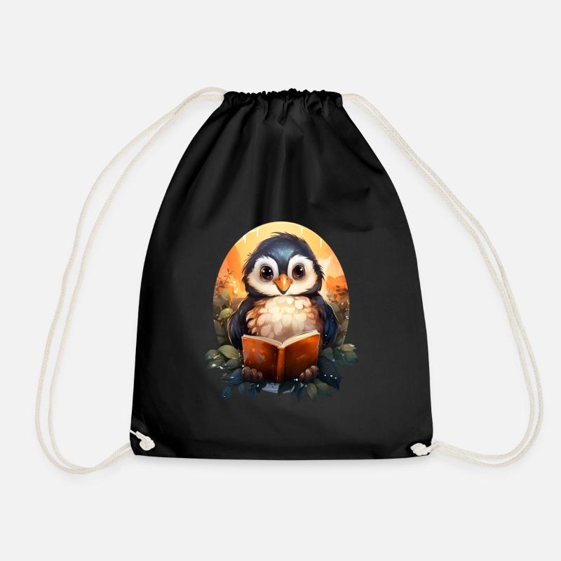 Pinguin - Turnbeutel - Schwarz