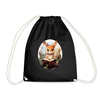Hare - Drawstring Bag - black - Front