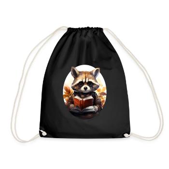Raton laveur - Sac de sport léger - noir - Devant