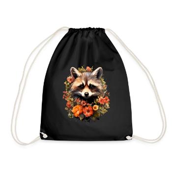 Raton laveur - Sac de sport léger - noir - Devant