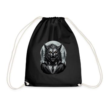 WEREWOLF in costume 6 - Drawstring Bag - black - Front