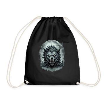WERWOLF Teenager 6 - Turnbeutel - Schwarz - Vorne