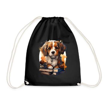 Beagle - Drawstring Bag - black - Front