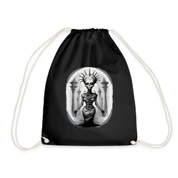 Portrait of a mummy 4 - Drawstring Bag - black - Front