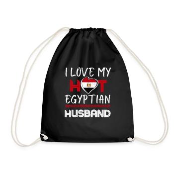 Drôle de mari égyptien Egypte Fière épouse - Sac de sport léger - noir - Devant