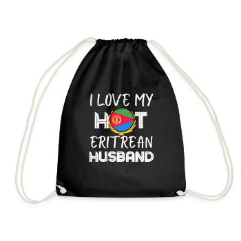 Proud Eritrean Husband Proud Wife - Drawstring Bag - black - Front