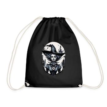 Classic Witch 18 - Drawstring Bag - black - Front