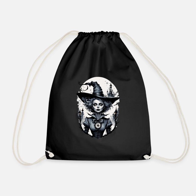 Classic Witch 18 - Drawstring Bag - black