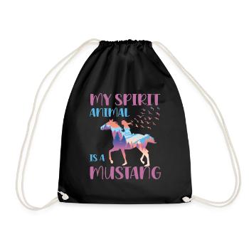 My spirit animal is a horse funny gift horse lover - Sac de sport léger - noir - Devant