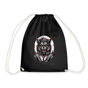 WEREWOLF Costume 7 - Drawstring Bag - black - Front