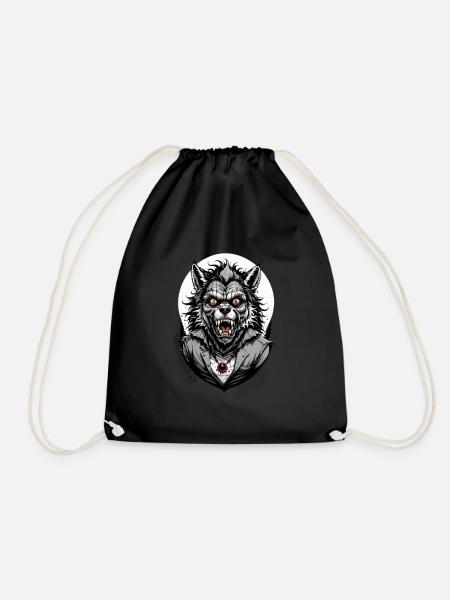 WEREWOLF Costume 11 - Drawstring Bag - black