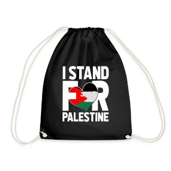 I STAND FOR PALESTINE - Drawstring Bag - black - Front