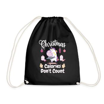 Cadeau de Noël doux Noël Licorne boulangerie - Sac de sport léger - noir - Devant