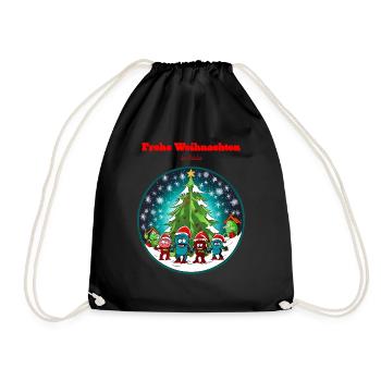 Frohe Weihnachten ihr Säcke - Turnbeutel - Schwarz - Vorne