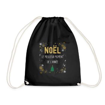Noël le meilleur moment de l année - Sac de sport léger - noir - Devant