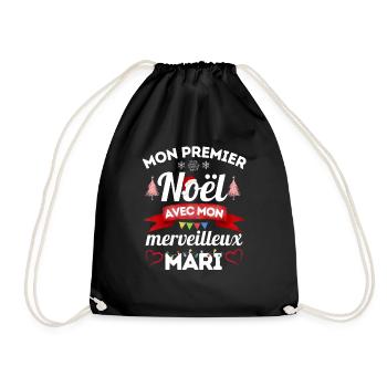 Premier noël avec mon merveilleux mari 1 - Sac de sport léger - noir - Devant