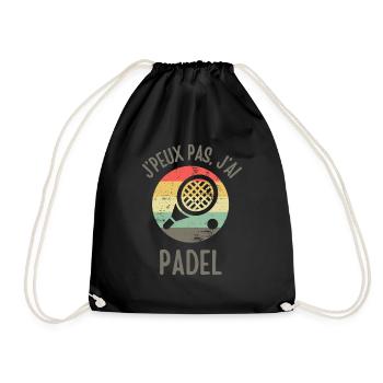 je peux pas jai padel tennis - Sac de sport léger - noir - Devant