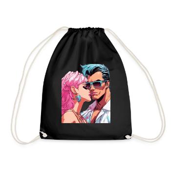 Anime Together for Eternity - Drawstring Bag - black - Front