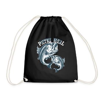 Pêche Vintage Poisson - Sac de sport léger - noir - Devant
