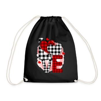 Amour Saint-Valentin - Sac de sport léger - noir - Devant