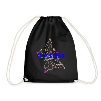 Schoolchild Butterfly - Drawstring Bag - black - Front