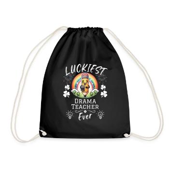 Luckiest Drama Teacher Theatre - Turnbeutel - Schwarz - Vorne