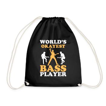 Guitarist Bass player - Drawstring Bag - black - Front
