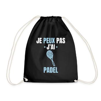je peux pas j'ai padel - Sac de sport léger - noir - Devant