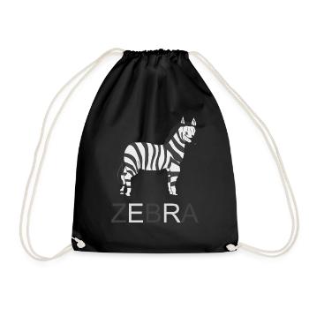 ZEBRA - Turnbeutel - Schwarz - Vorne