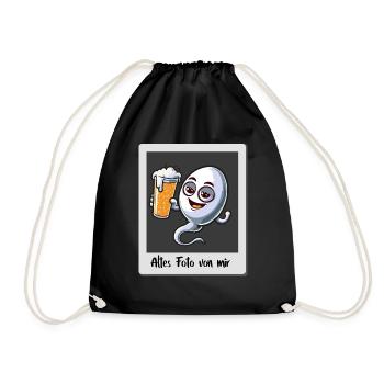 Sauf-Shirt - Turnbeutel - Schwarz - Vorne