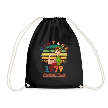 Vintage 1979 - Drawstring Bag - black - Front