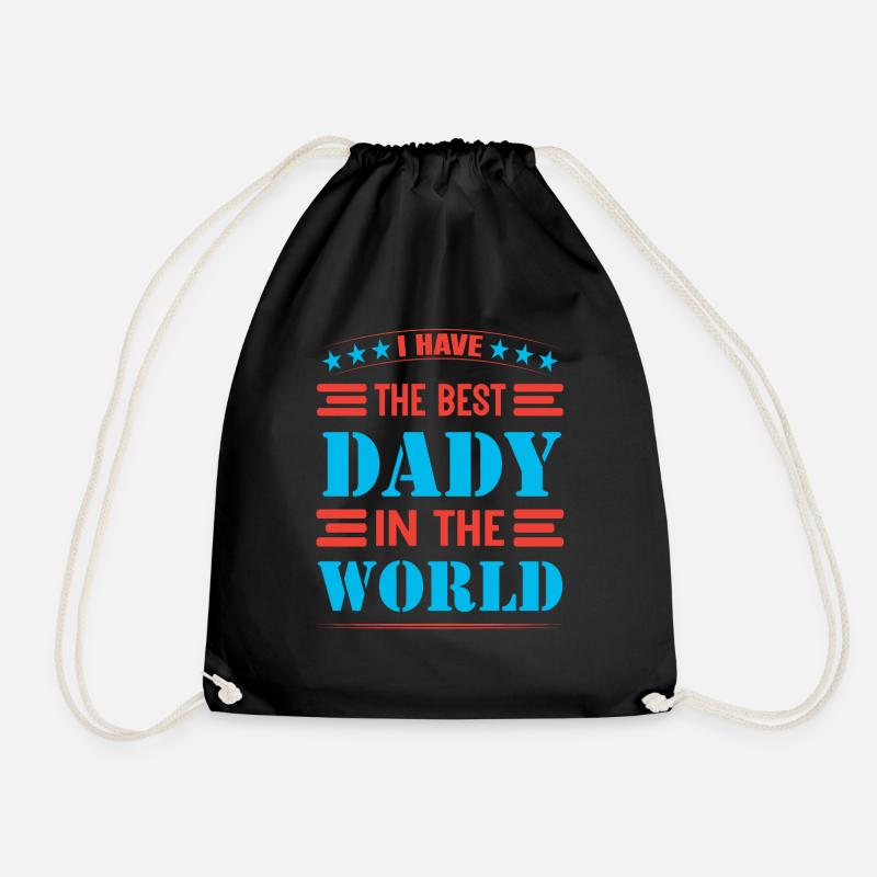 Ich habe den besten Dady der Welt - Turnbeutel - Schwarz