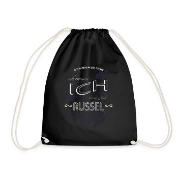 bday lieblingshund terrier bluthund bullterrier - Turnbeutel - Schwarz - Vorne
