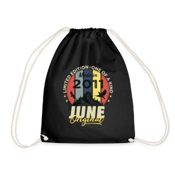 Juin 2011 Cadeau Anniversaire Juin 2011 Juin 2011 - Sac de sport léger - noir - Devant