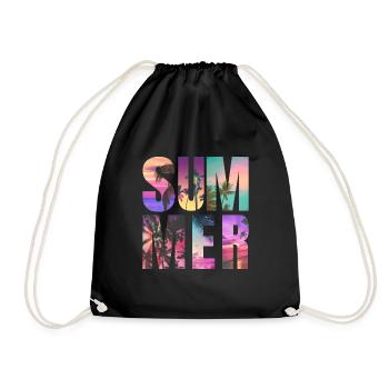 Sommer-Vibes - Turnbeutel - Schwarz - Vorne