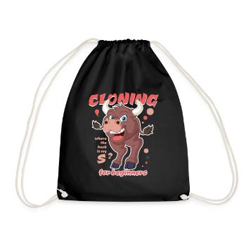 Cloning for beginners - Drawstring Bag - black - Front