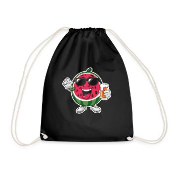 Wassermelone Bier - Turnbeutel - Schwarz - Vorne