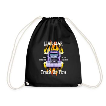 Liar, Liar - Drawstring Bag - black - Front