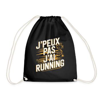 J'peux pas j'ai running - Sac de sport léger - noir - Devant