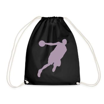 Silhouette de basketteur, design sportif dynamique - Sac de sport léger - noir - Devant