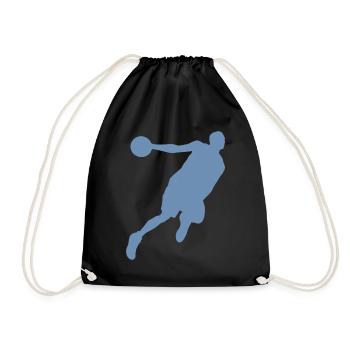 Silhouette de basketteur, design sportif dynamique - Sac de sport léger - noir - Devant