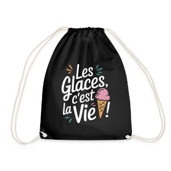 Les glaces, c'est la vie - Sac de sport léger - noir - Devant