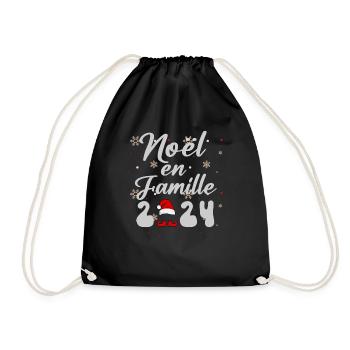 Noël en famille 2024 - Sac de sport léger - noir - Devant