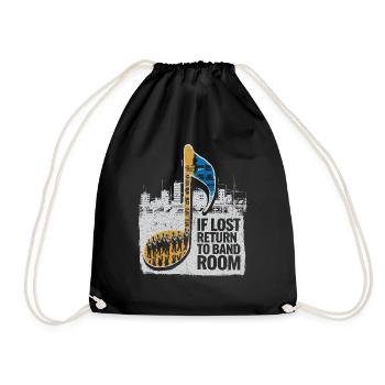 For fans of the marching band - Drawstring Bag - black - Front