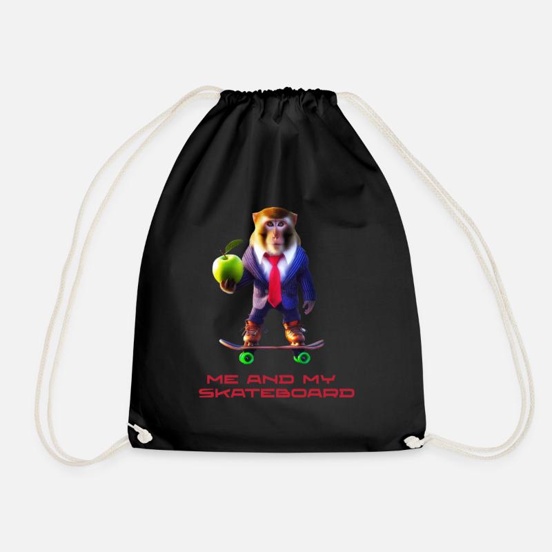 Fun monkey - Turnbeutel - Schwarz