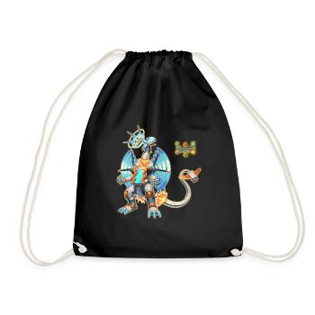 Wi-Fi Dragon - Drawstring Bag - black - Front