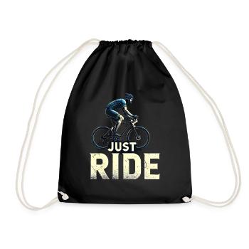 Einfach fahren – Just Ride 🚴‍♂️ - Turnbeutel - Schwarz - Vorne