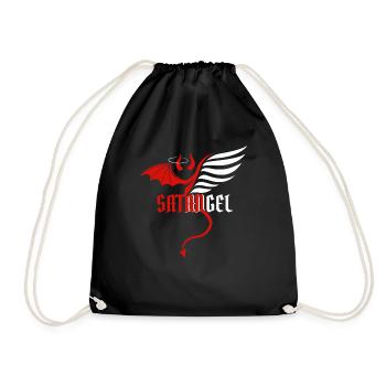 Angel devil devil good evil good evil joke - Drawstring Bag - black - Front