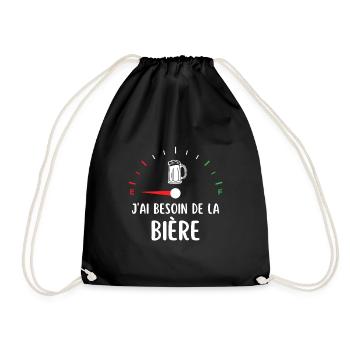 J'ai besoin de la bière - Sac de sport léger - noir - Devant